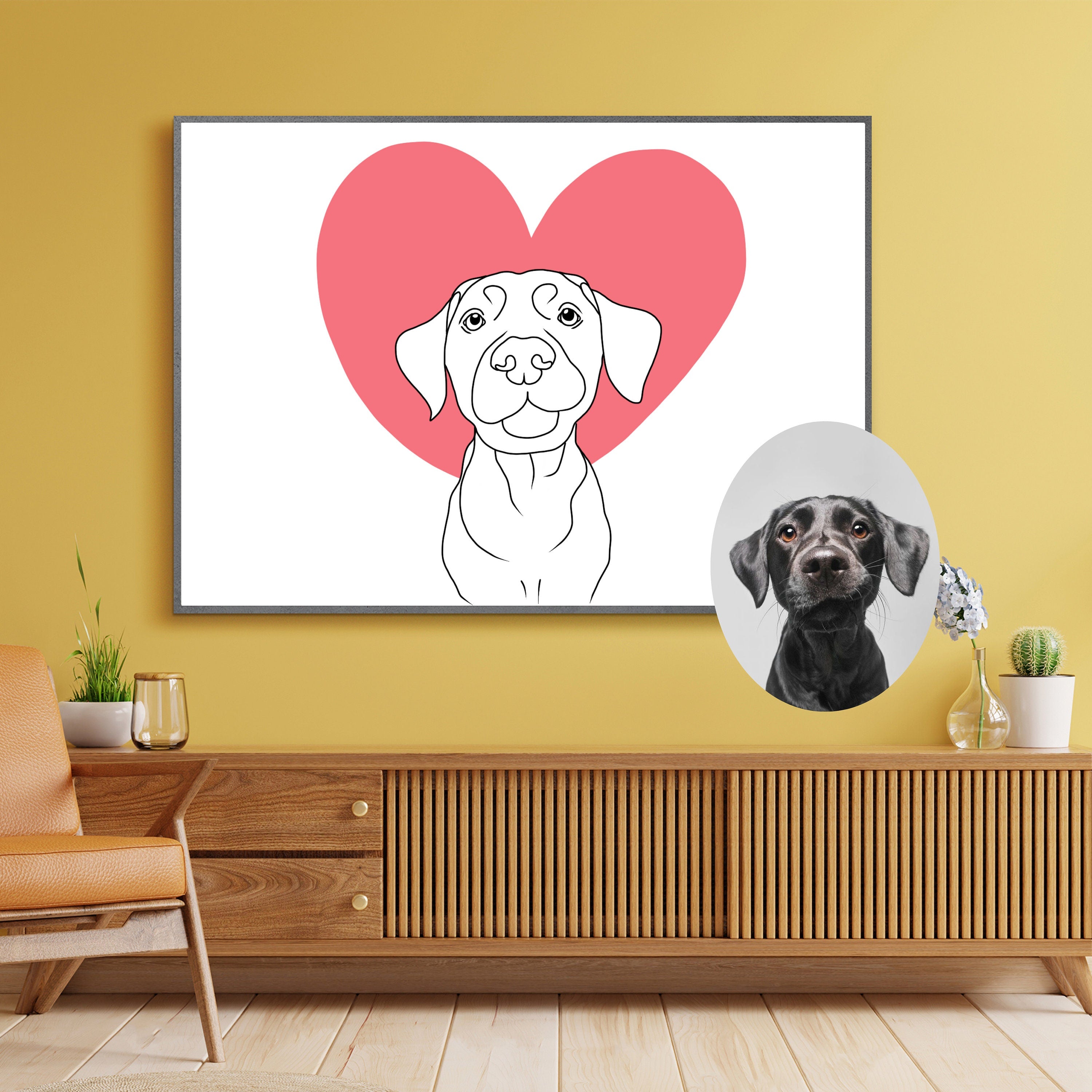 Custom Pet Drawing, Custom Pet Poster