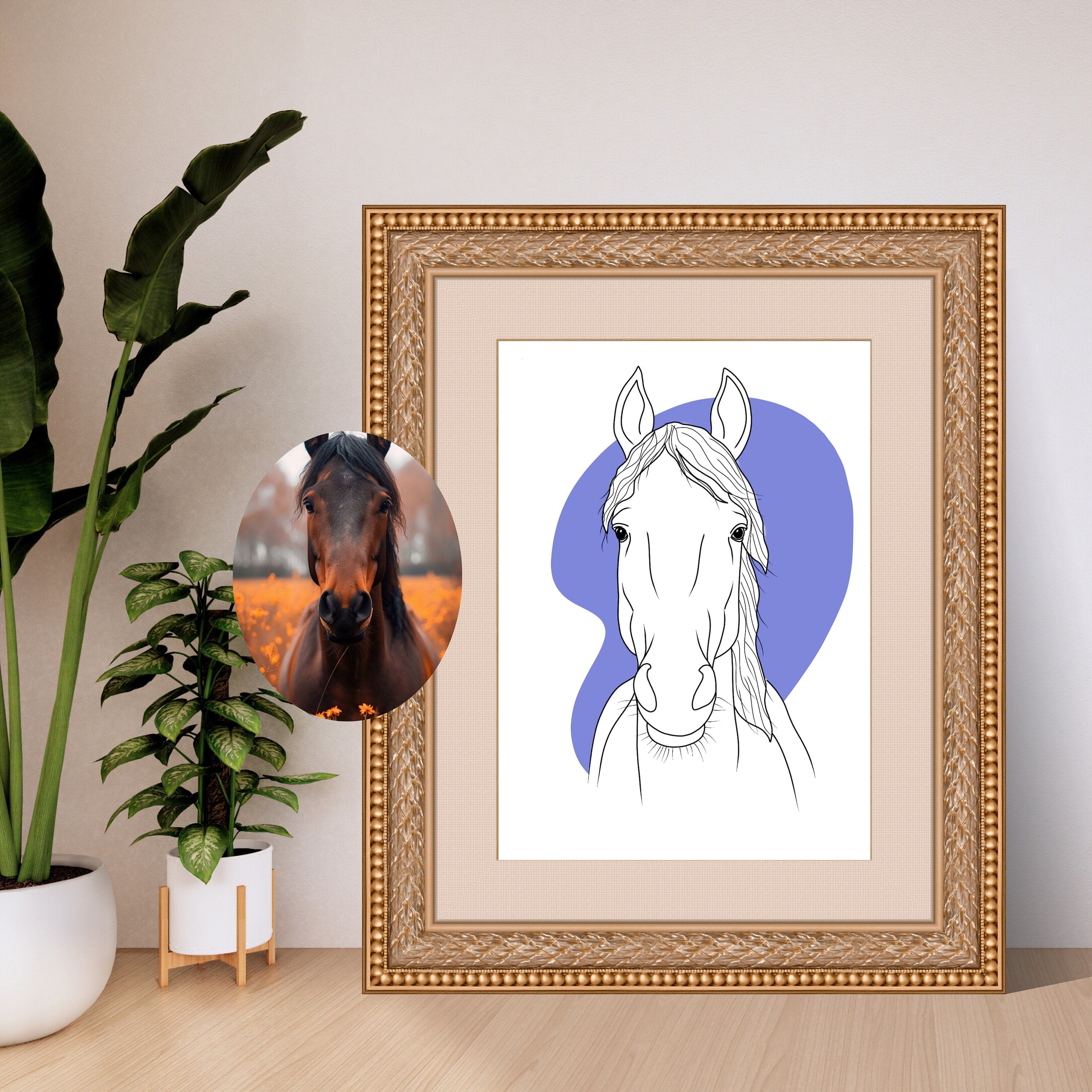Custom Pet Drawing, Custom Pet Poster