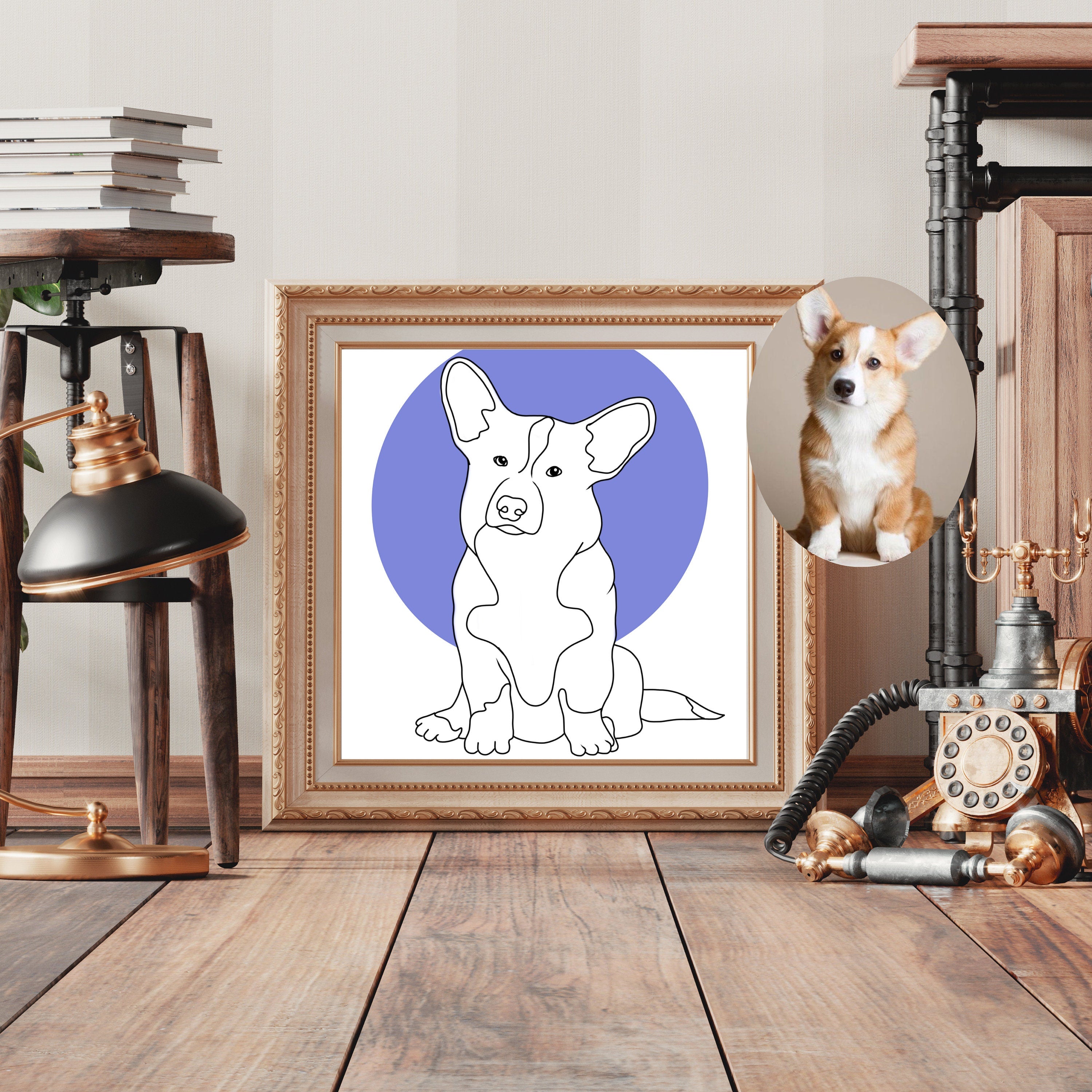 Custom Pet Drawing, Custom Pet Poster