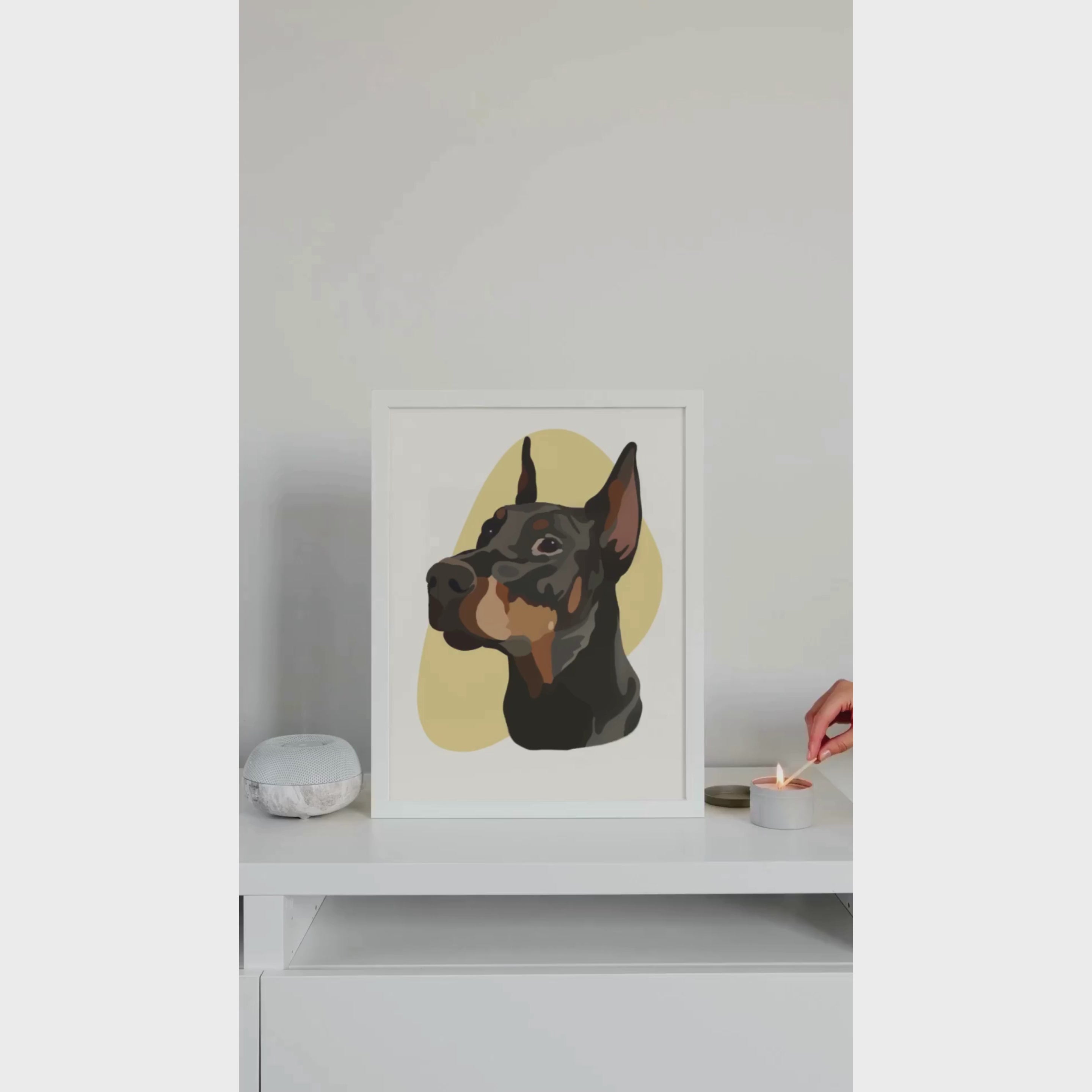 Framed Personalized Pet Portrait